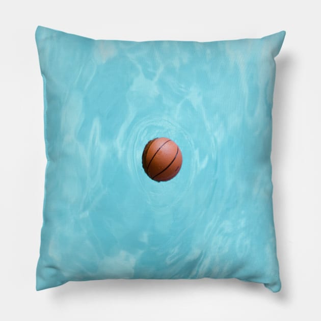 Basketball on a pool Pillow by standardprints