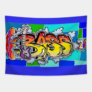 bass sticker blue 24 Tapestry