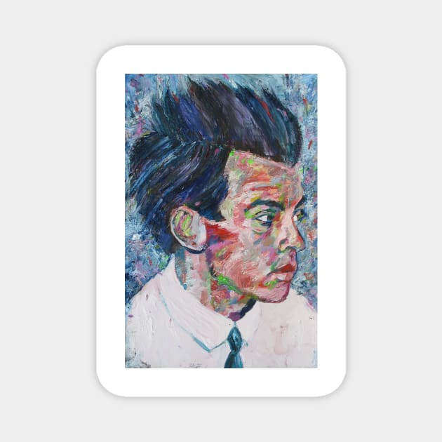 EGON SCHIELE - oil portrait .1 Magnet by lautir