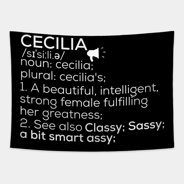 Cecilia Name Cecilia Definition Cecilia Female Name Cecilia Meaning Tapestry by TeeLogic