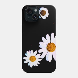 White And Yellow Flowers In Dark Theme Phone Case