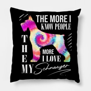 Schnauzer Lover Tye die Design Pillow