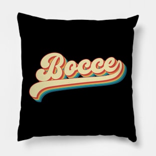 Bocce Retro Groovy Typography Pillow