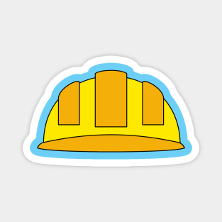 Yellow Hard Hat Cartoon Magnet