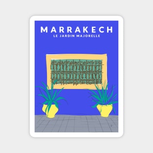 Le Jardin Majorelle, Marrakech (Marrakesh), Morocco Travel Poster Magnet