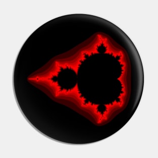 Red Black Mandelbrot Pin