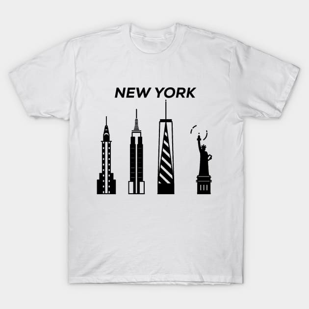 New York City Silhouette Skyline T-shirt