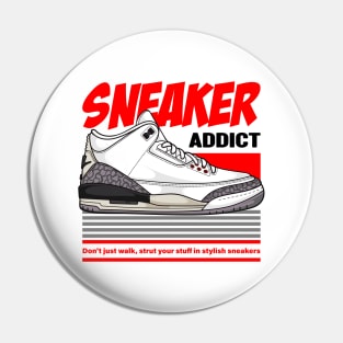 AJ 3 Retro White Cement Shoes Pin