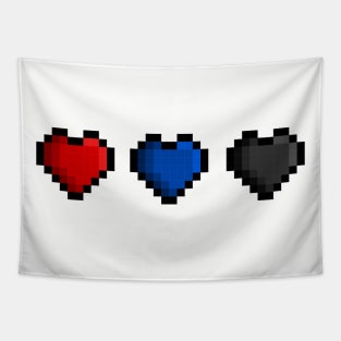 Pride Pixel Hearts Tapestry