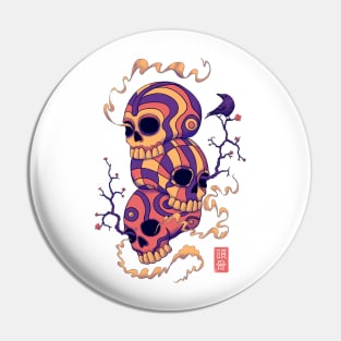 Colorful Skulls Pin