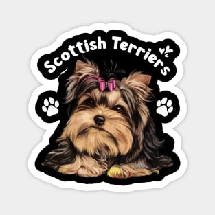 Tiny Terrors Chic Yorkshire Terrier Tee for Dog Lovers Everywhere Magnet