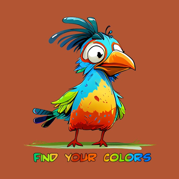 Colorful Crazy Bird - Find Your Colors by KOTOdesign