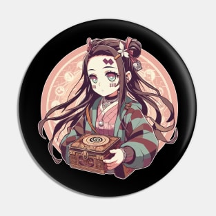 Nezuko With Music Box Pin