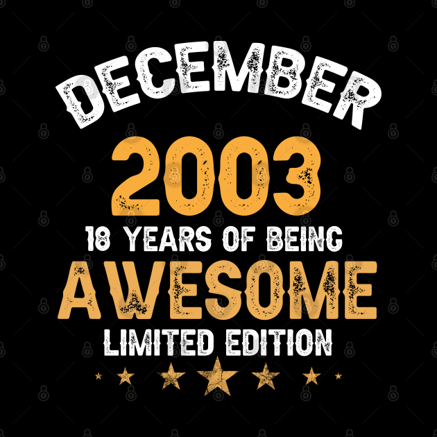 December 2003 18 years of being awesome limited edition by yalp.play