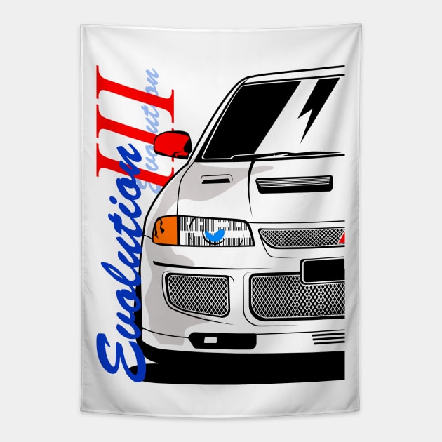 Mitsubishi Lancer Evolution 3 Tapestry by gaplexio