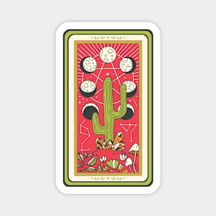 Mystical Desert Cactus Tarot Card Magnet