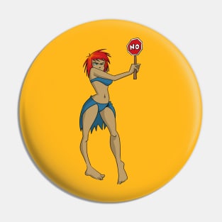 Stop Girl Pin