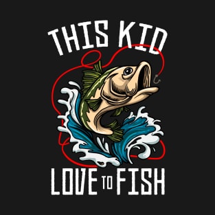This Kid Loves To Fish Fisherman Funny Fishing T-Shirt