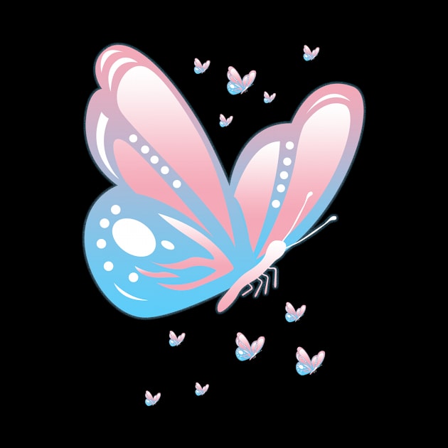 Trans Pride Butterfly Transgender Non-Binary LGBTQ by Dr_Squirrel