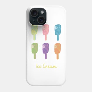 Girls Tshirt for Summer with Ice Cream Illustration Phone Case