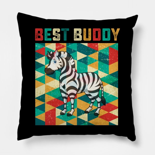 Best Buddy Zebra Pillow by danieldamssm