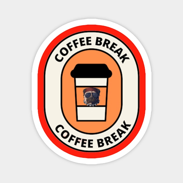 dogs coffee break Magnet by Mr hicham