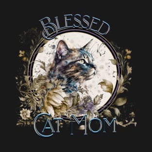 Mother's Day Blessed Cat Mom Traditional T-Shirt