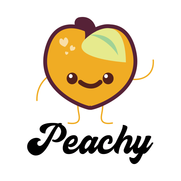 Peachy Kawaii Cute Peach by SusurrationStudio