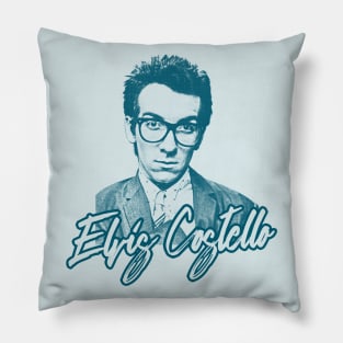 Elvis Costello / 80s Style Aesthetic Design Pillow