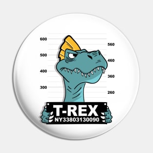 T rex In Prison Pin