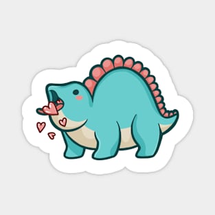 Cute Chubby Stegosaurus, Love, Dinosaur Magnet