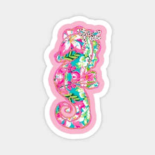 Tropical Flower Seahorse Magnet