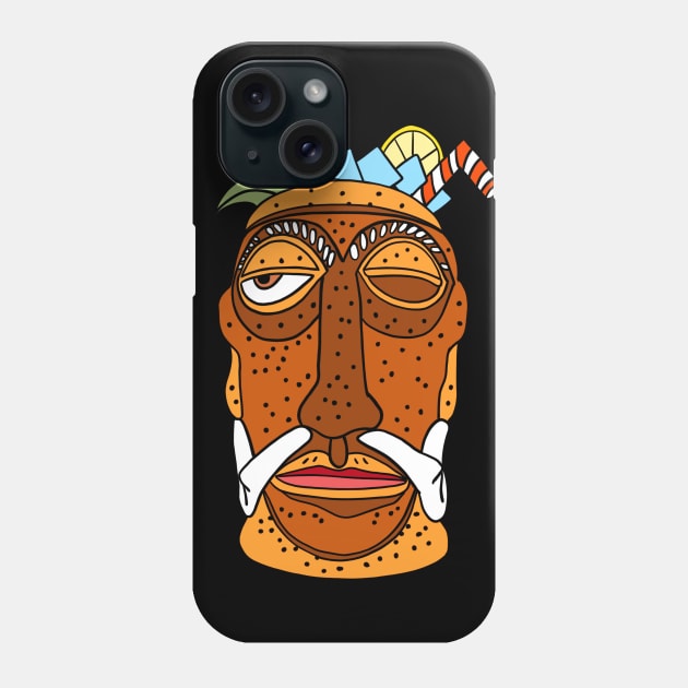 Tiki Head Cocktail Phone Case by Nerdpins