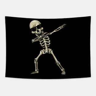 Funny Cool Skeleton Dab Halloween Tapestry