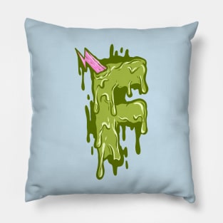 Melted Letter F Pillow