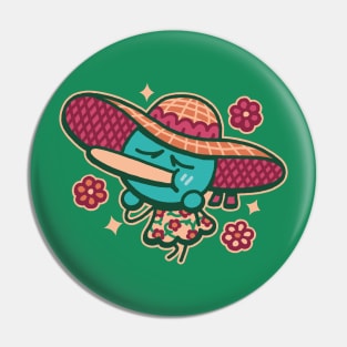 Sun Hat Wizbird Pin