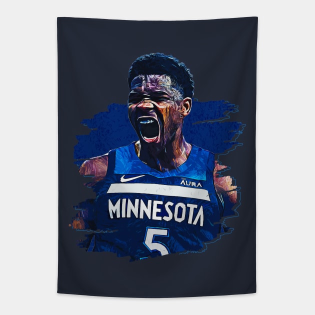 Anthony edwards || Minnesota Timberwolves || Front Back Tapestry by Aloenalone