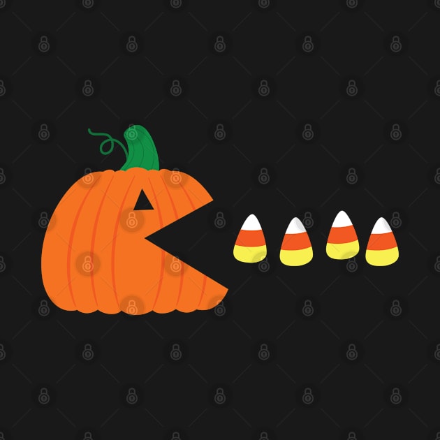 Halloween Pumpkin eating candy corn by MZeeDesigns