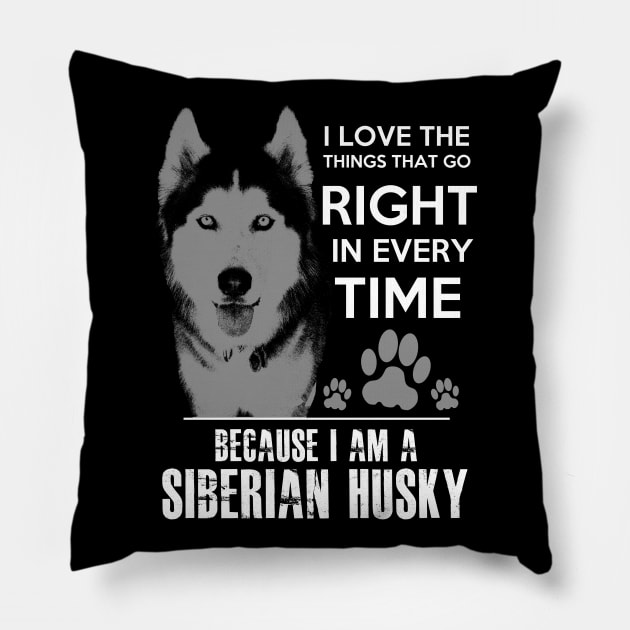 Siberian Husky Pillow by Dojaja