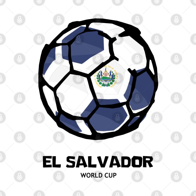 El Salvador Football Country Flag by KewaleeTee