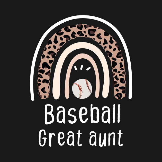 baseball Great aunt, baseball gift for Great aunt, Leopard Rainbow baseball gift by foxfieldgear