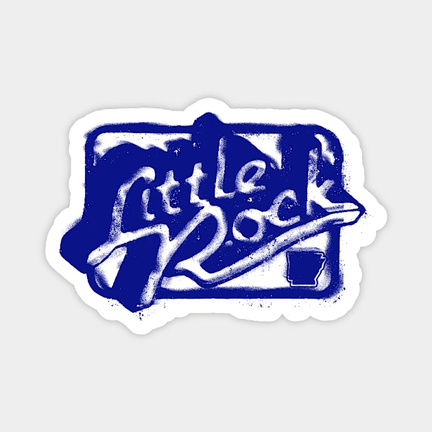 Little Rock - Messy Vintage Logo Magnet by rt-shirts