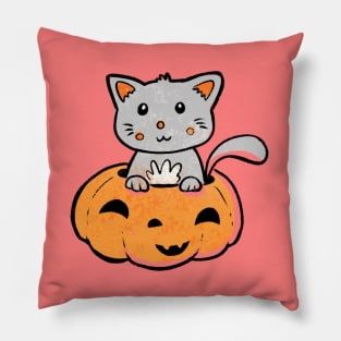 Cat in a Pumpkin Pillow