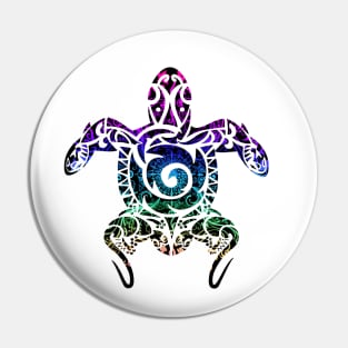 Rainbow Mandala Turtle Pin