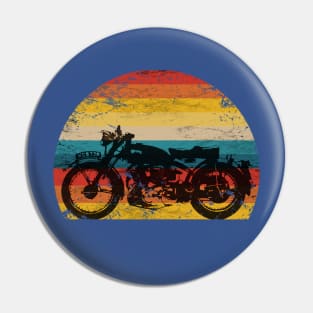 Vintage Sunset Motorcycle Pin