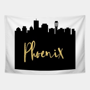 PHOENIX ARIZONA DESIGNER SILHOUETTE SKYLINE ART Tapestry