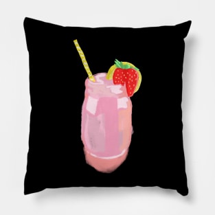 Strawberry Lemon Summer Drink Pillow