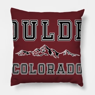 Boulder Colorado with a Simple Mountain Graphic Pillow