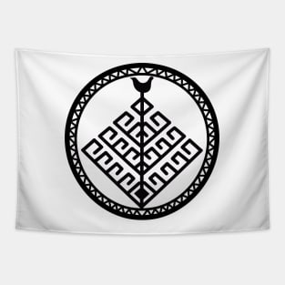 Yggdrasil, the Sacred Ash Tree (Black) Tapestry