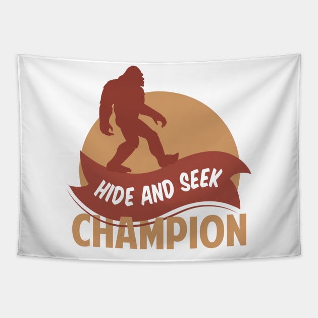 Hide And Seek Champion Bigfoot shirt Camping Sasquatch bigfoot t shirt Hiking Shirt Mountain Shirt Tapestry by Tesszero